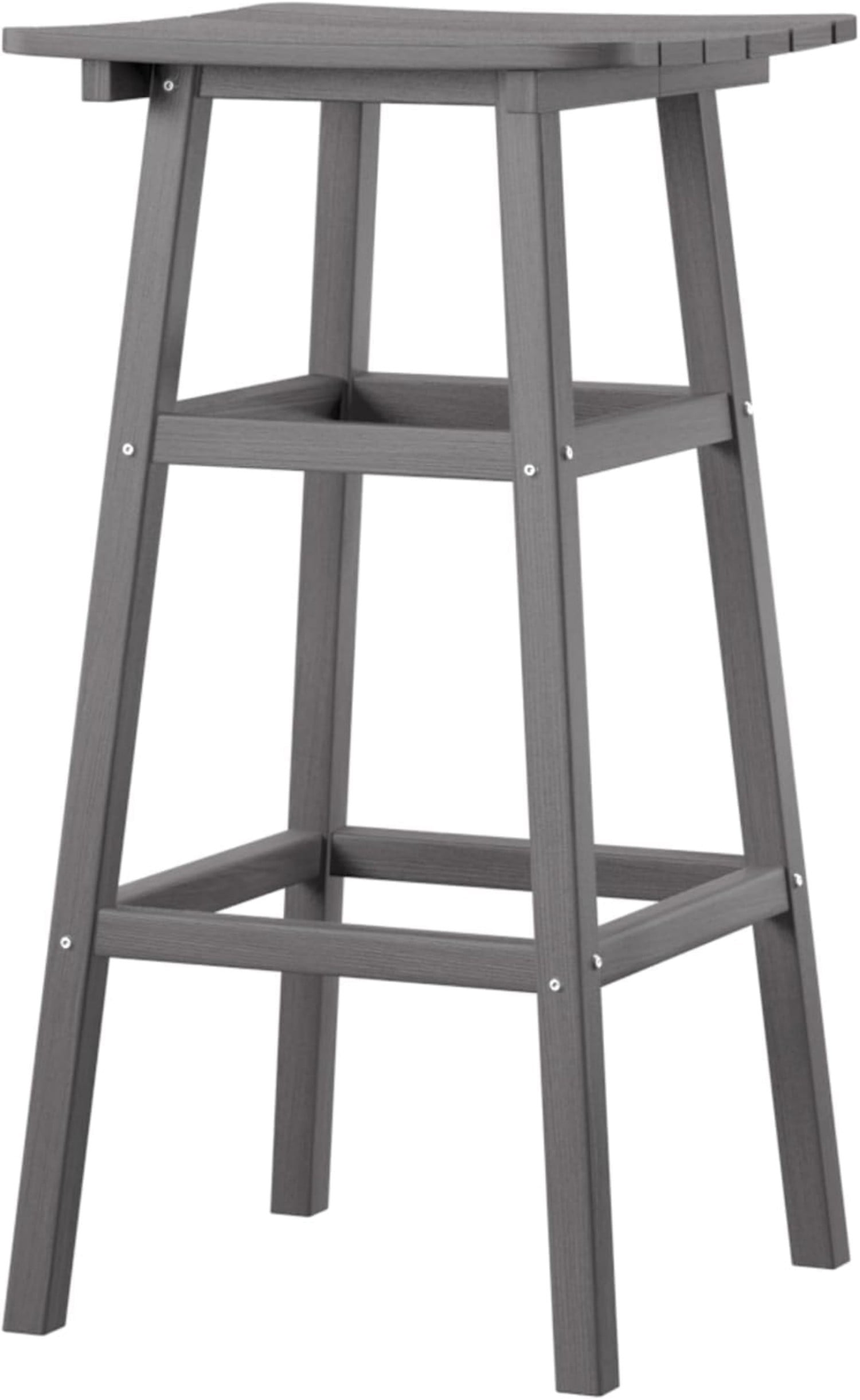 Outdoor Bar Table, HDPE Patio Bar Height Table, All Weather Bistro Pub Table for Deck Porch Backyard Garden, Grey