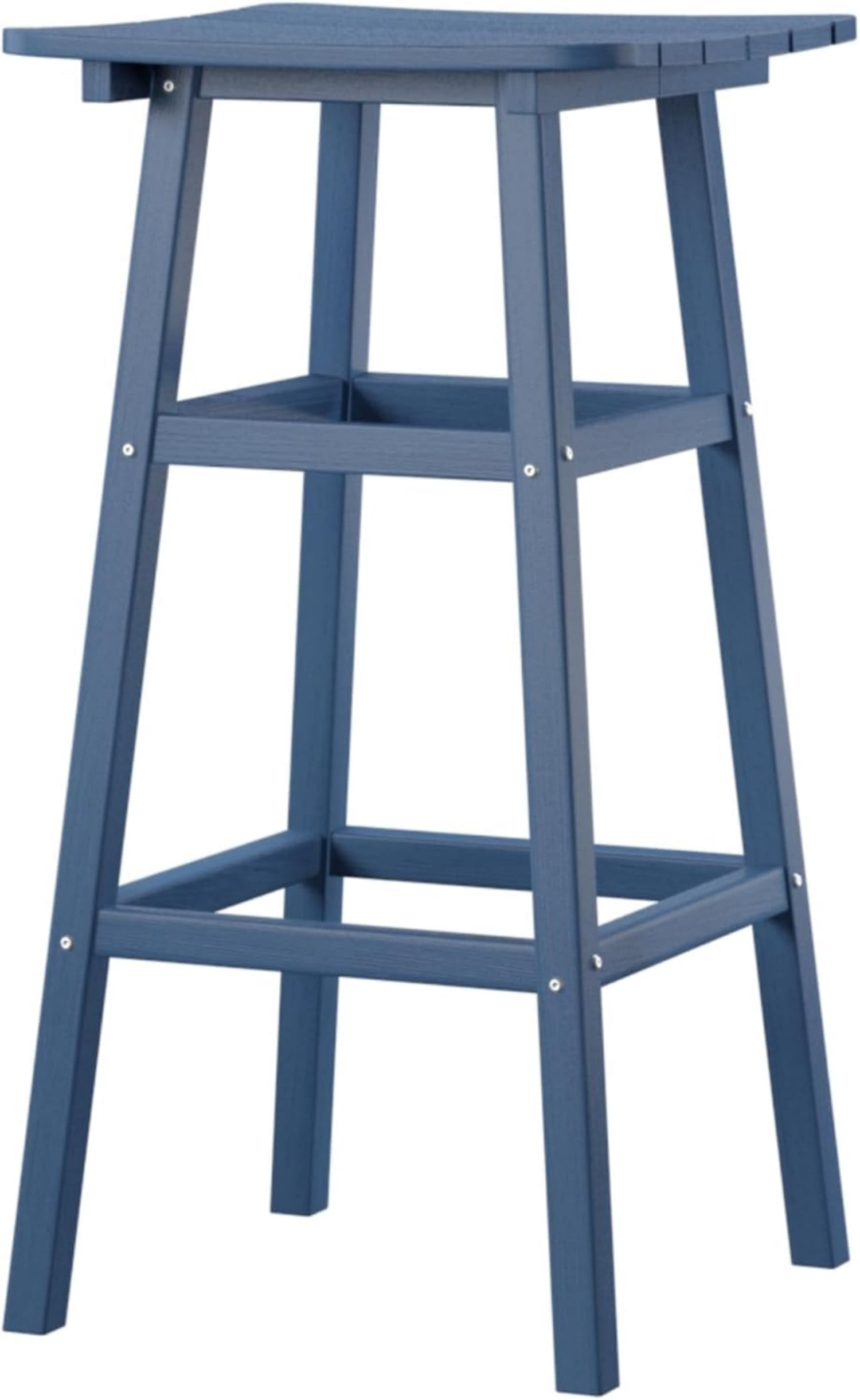 Outdoor Bar Table, HDPE Patio Bar Height Table, All Weather Bistro Pub Table for Deck Porch Backyard Garden, Navy Blue