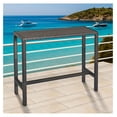 Outdoor Bar Table Patio Counter Height Table 45" Long Wicker High Top