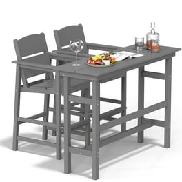 WestinTrends Malibu Outdoor Patio Bar Height Table and Bar Stool