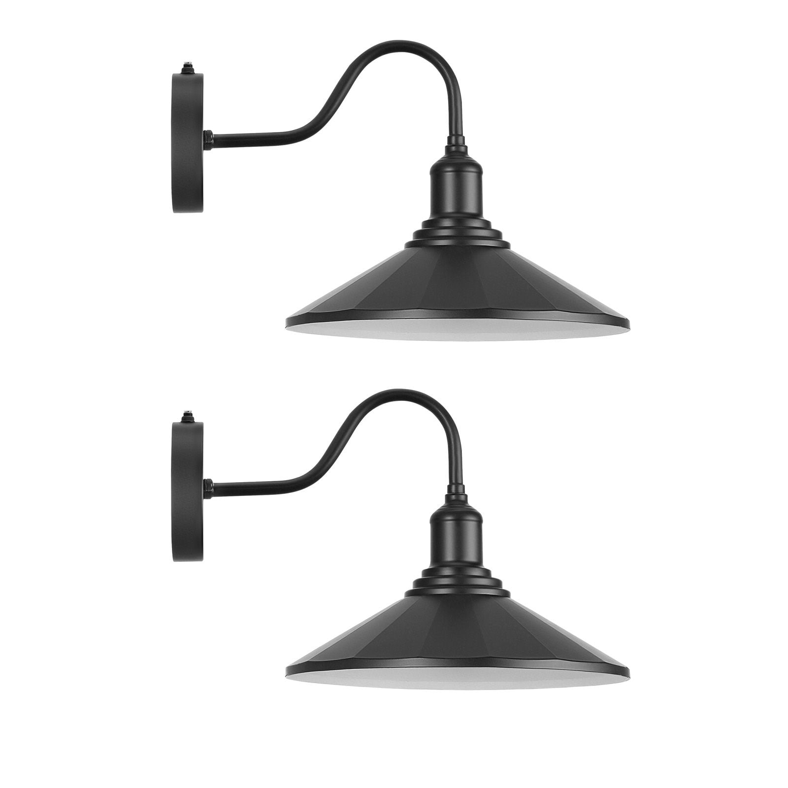 Outdoor Barn Light Dusk to Dawn Sensor Gooseneck Cast Iron IP54 Waterproof for Patio Porch Garage