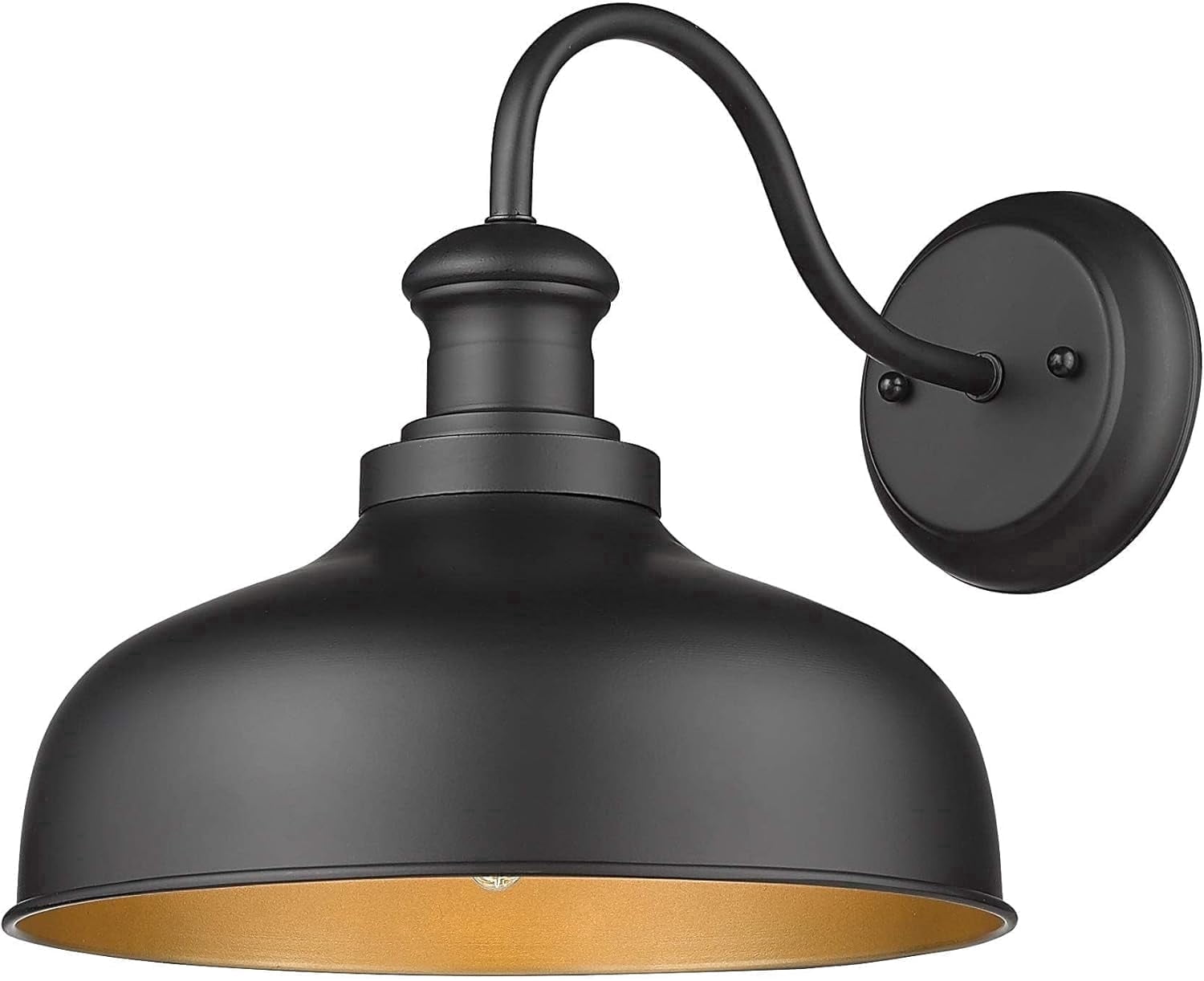 Outdoor Barn Light for Farmhouse, Exterior Wall Mount Lights Fixture,Weather Resistant Outdoor Wall Sconce for Porch, Garage, Patio, Entryway(Black, 1 Pack)