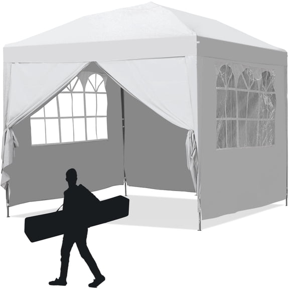 Outdoor Basic 10' x 10' Blue Pop Up Outdoor Canopy, Waterproof Portable