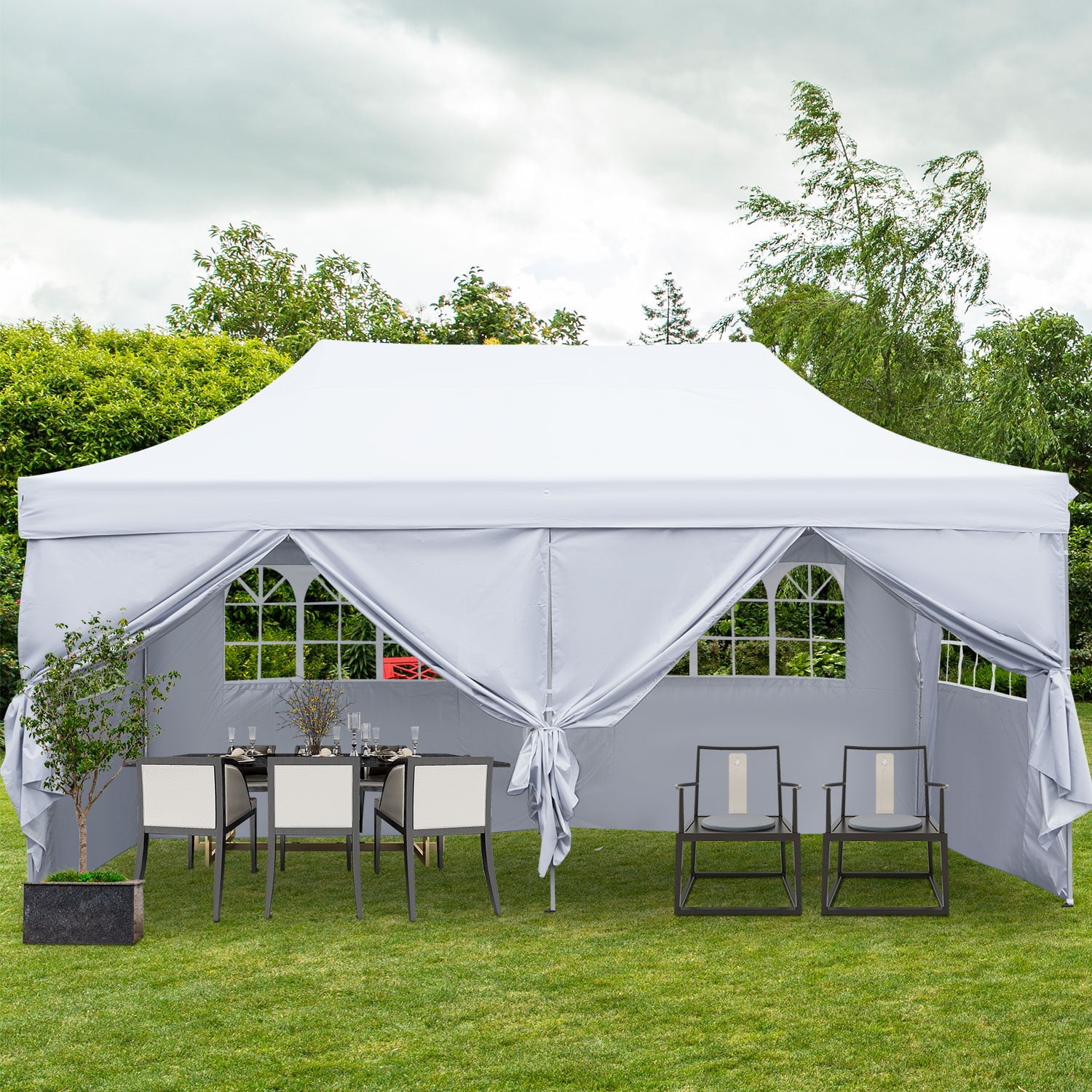 Pop-up Canopy – Water-resistant Outdoor Party Tent With Instant