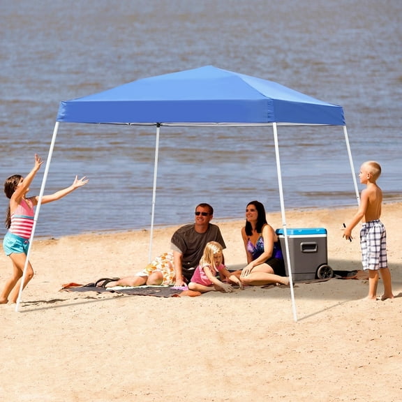 Outdoor Basic 8'x 8'Pop up Canopy Tent,Instant Canopies,Shade Tents with Carrying Bag,Blue
