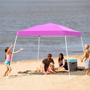 Outdoor Basic 10'x10' Pop Up Canopy Tent Party Wedding Folding Commercial Instant Shelter Sun Shade with Carring Bag, Pink