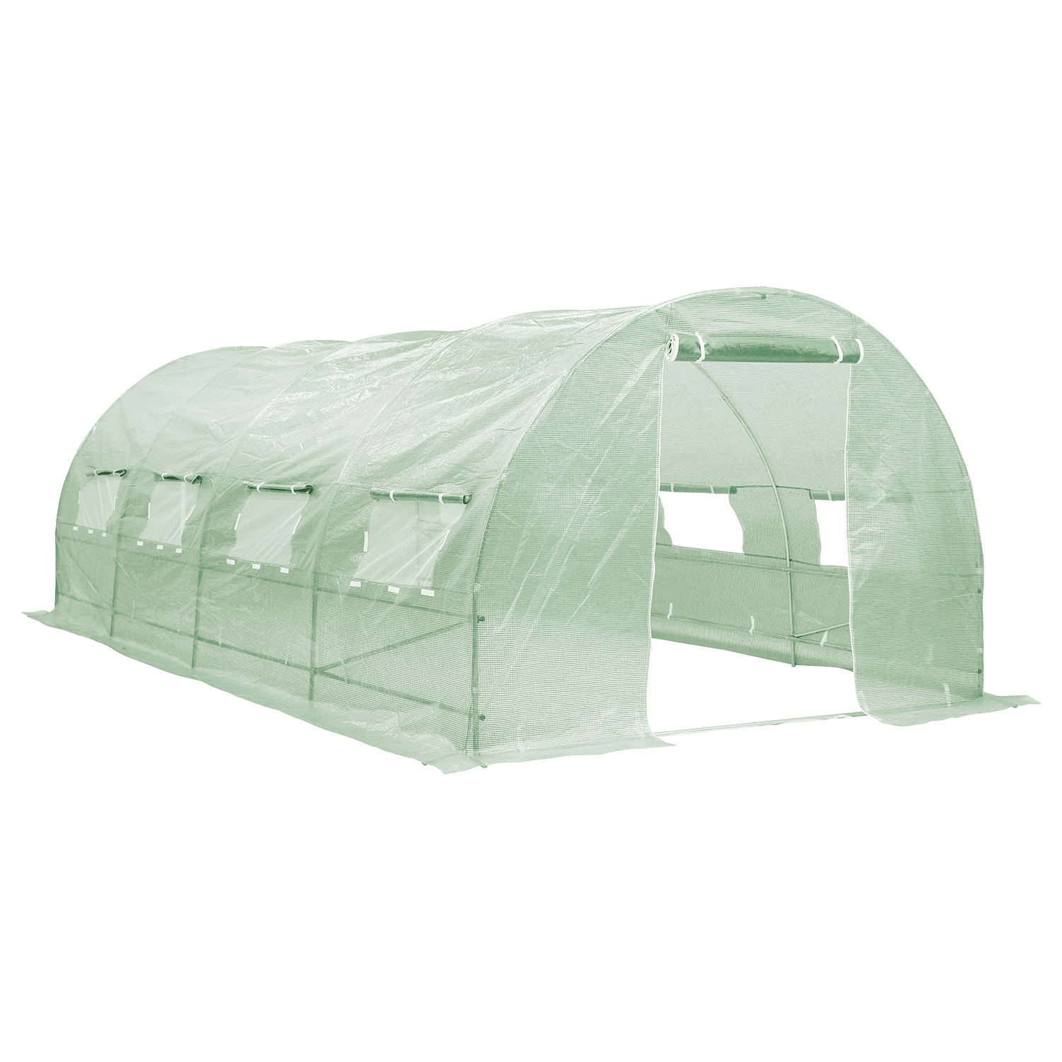 6x10ft Polycarbonate Greenhouse Raised Base and Anchor Aluminum Heavy Duty Walk-In Greenhouses for Outdoor Backyard in All Season, image size:1500x1500