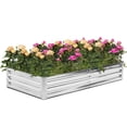 thumbnail image 1 of Outdoor Basic Raised Garden Bed, 6 x 3 ft, for Vegetables Large Metal Planter Box Steel Kit Flower Herb Flowers, Silver, 1 of 6