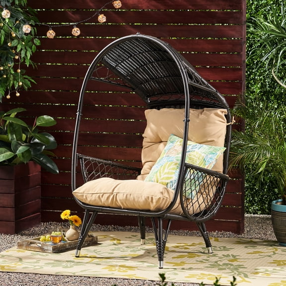 Outdoor Basket Chair With Fabric Cushion - & Eye-catching Modern Style Attractive Design
