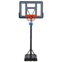 Outdoor Basketball Hoop,Portable Basketball Hoop with 44 inch Shatterproof Polycarbonate Backboard, 4.8-10 ft Height Adjustable Basketball Goal System