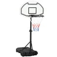 thumbnail image 1 of Outdoor Basketball Hoops Aosom Poolside Basketball Hoop Stand Portable Basketball System Goal, Adjustable Height 3'-4', 30" Backboard,Indoor Basketball Hoops, 1 of 10
