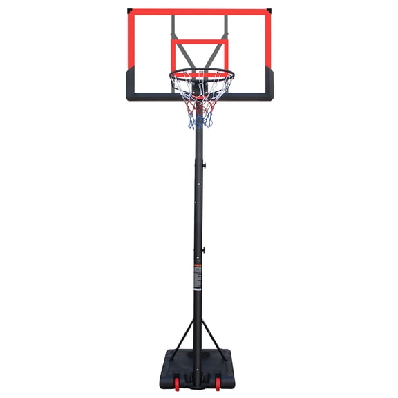Outdoor Basketball Hoops Use for Outdoor Height Adjustable 5.7 to 10ft Basketball Hoop 44 Inch Backboard Portable Basketball Goal System with Stable Base and Wheels,Indoor Basketball Hoops