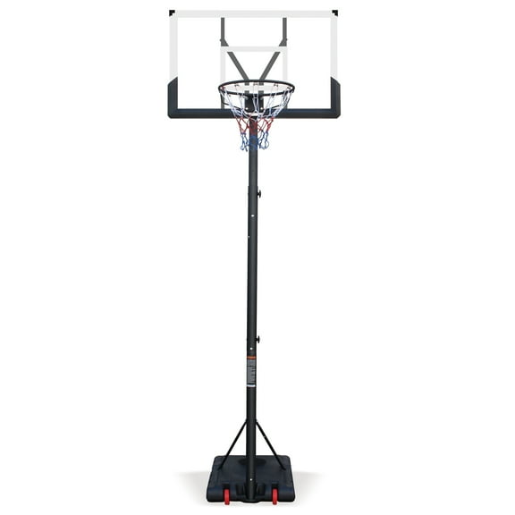 Outdoor Basketball Hoops Use for Outdoor Height Adjustable 5.7 to 10ft Basketball Hoop 44 Inch Backboard Portable Basketball Goal System with Stable Base and Wheels,Indoor Basketball Hoops