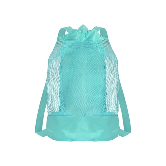 Outdoor Beach Bag, Large Capacity Mesh Drawstring Backpack, Sand Free Storage Pouch For Swimming And Summer Travel Needs