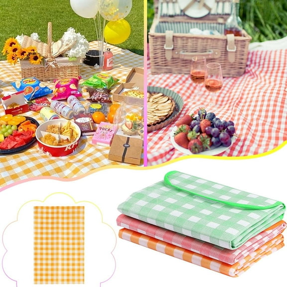 Outdoor Beach Mat Picnic Blanket | Large Portable Foldable Waterproof Sandproof Quilted Padding | Damp-Proof Easy-Clean | Camping Hiking Beach Sunbathing Mat | 1 Pack