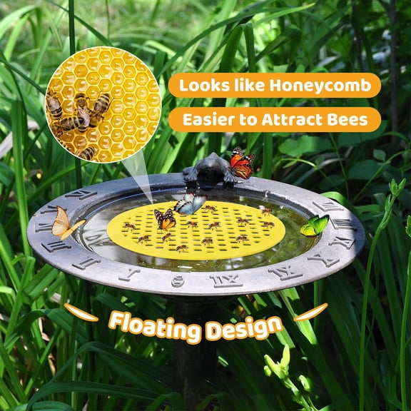 Outdoor Bee Water Dispenser Tray with Foam - Bee Water Feeder for Garden and Apiary - Hydration Station for Honey Bees - Beekeeping Supply for Pollinator Support - 1 Pack