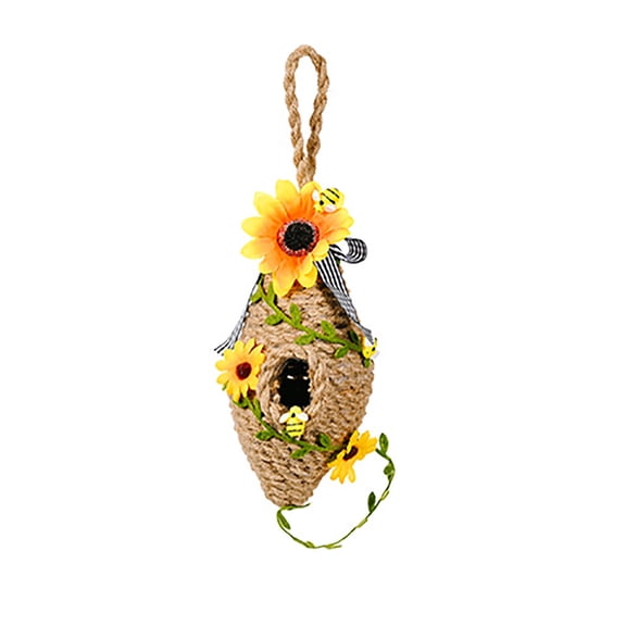 Outdoor Bee Wreath Sunflower Decoration Bee Festival Spring Summer Yard Decoration Home