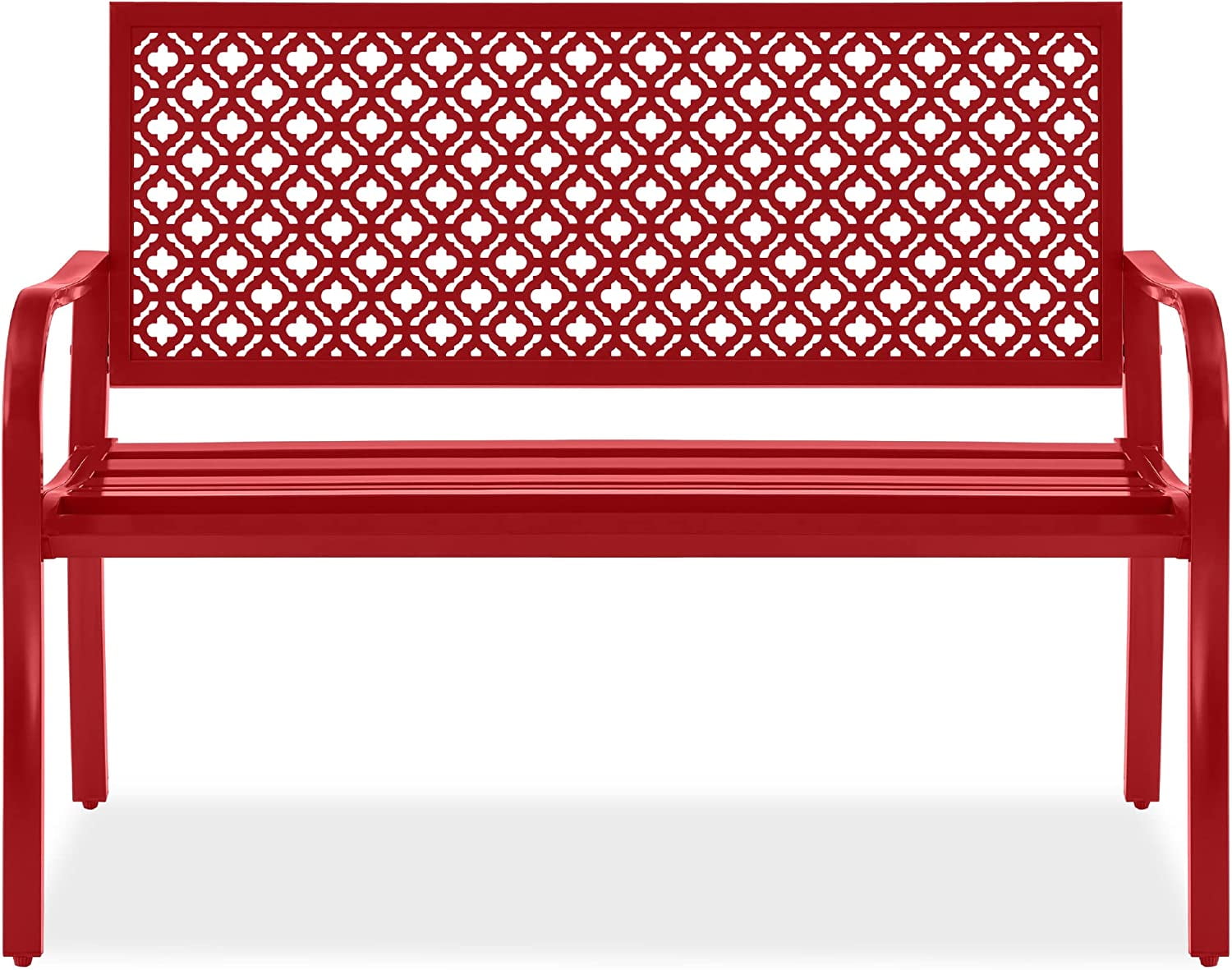 Outdoor Bench 2Person Metal Steel Benches Furniture for Garden, S