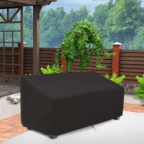 Outdoor Bench Cover for 3-Seater Bench, 210D Waterproof Outdoor Patio Furniture Cover, All Weather Resistant Bench Cover for Patio Furniture Garden Sofa Chair