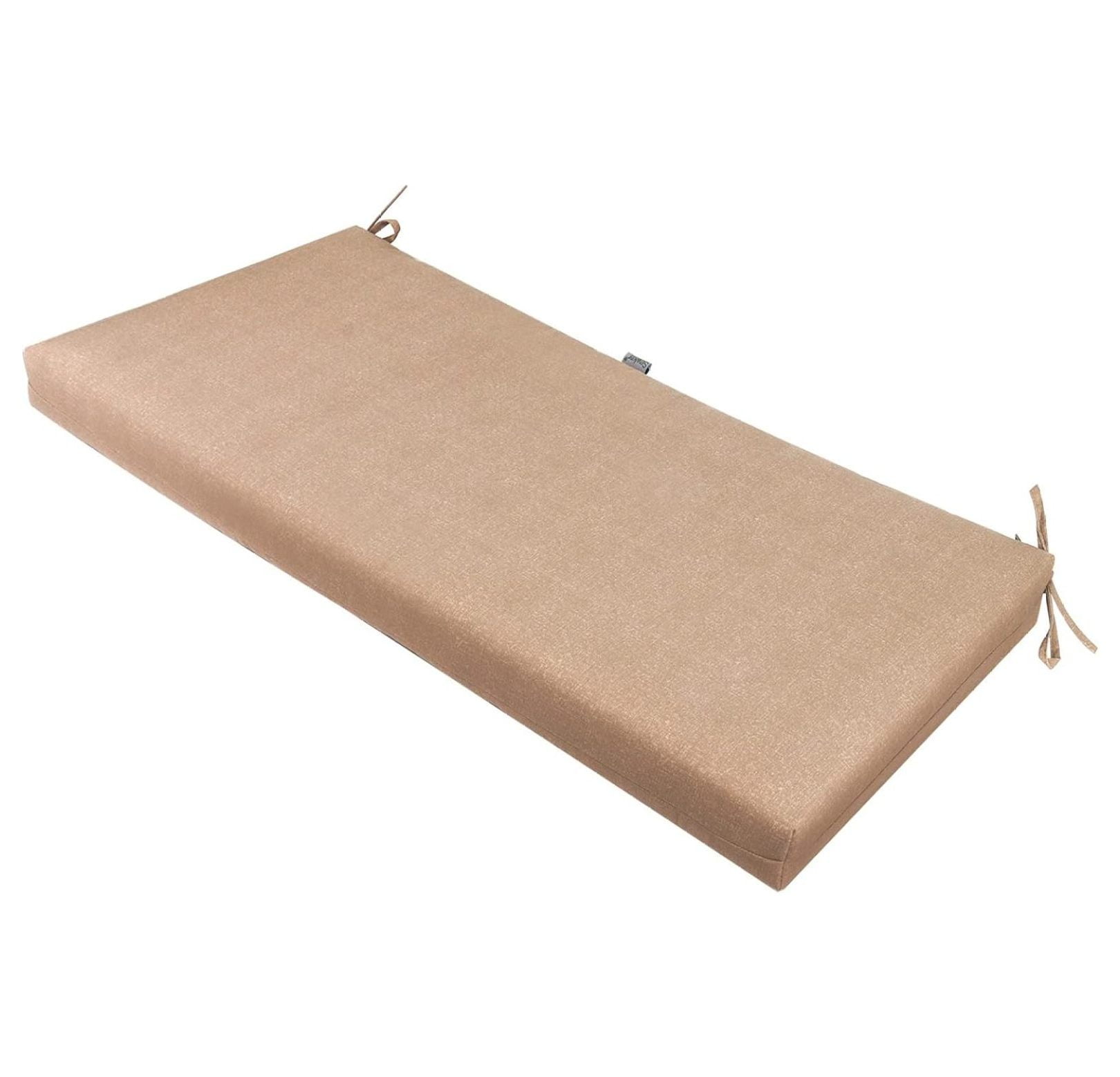 Outdoor Bench Cushion 44 x 18 Inch Waterproof Patio Furniture Cushions High Density Foam Never Deform TAN