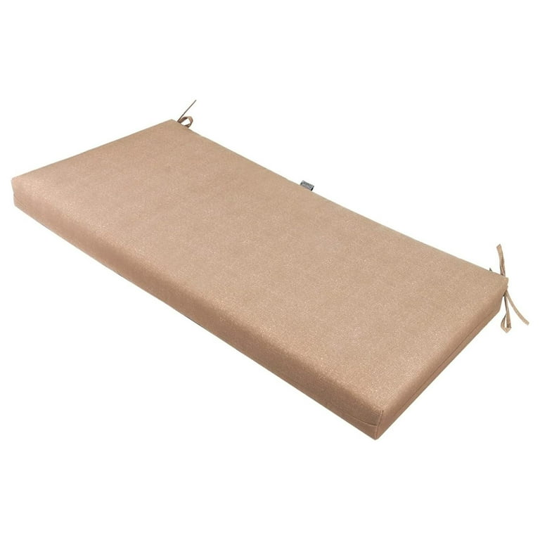 Outdoor Bench Cushion 44 x 18 Inch Waterproof Patio Furniture Cushions High Density Foam Never Deform TAN