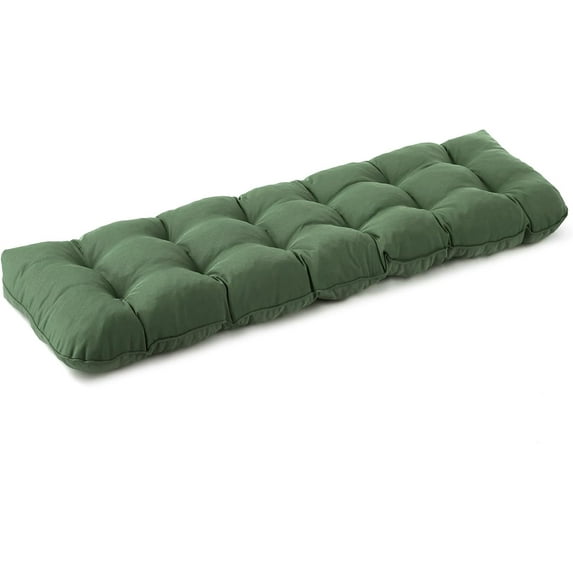 Outdoor Bench Cushion, 48x18x5 Inch, Waterproof Bench Cushion for Outdoor/Indoor Furniture, Tufted Patio Bench Seat Cushion, Fade Resistant Outdoor Cushions for Porch Swing Couch, Dark Green