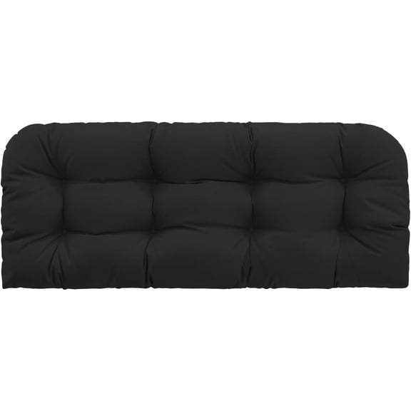 Outdoor Bench Cushion, Memory Foam Loveseat Cushion 44x22x4 Inch 41x19x4 Inch BLack
