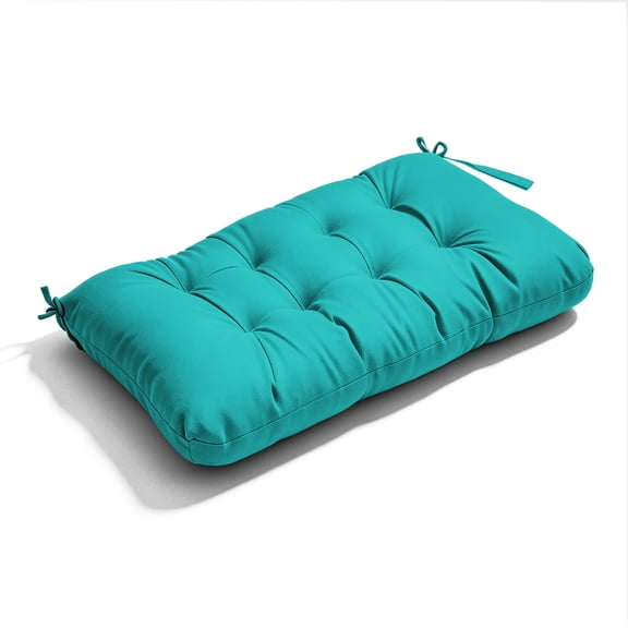Outdoor Bench Cushion Memory Foam Loveseat Cushion for Patio Furniture Wicker Chair Settee Porch Swing Seat Cushion 44 x 19 x 4Inches Lake Blue