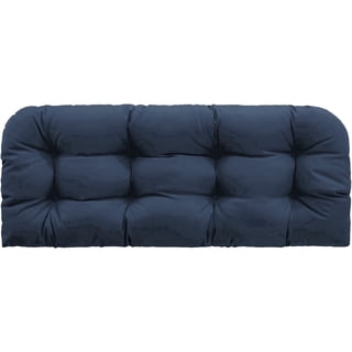 Outdoor Bench Cushion Memory Foam Loveseat Cushion for Patio Furniture Wicker Chair Settee Porch Swing Seat Cushion 44 x 19 x 4Inches Navy