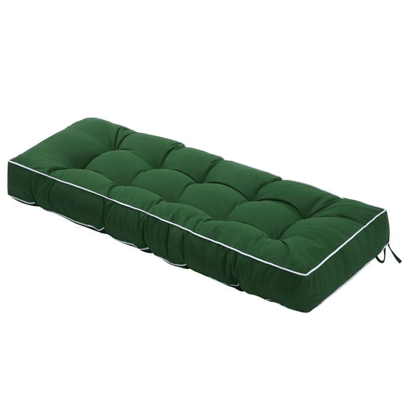 Maphissus Outdoor Bench Swing Cushion with Ties, 57 x 19 inch Water Resistant Tufted Garden 3 Seater Cushion
