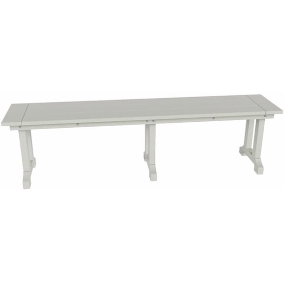 Outdoor Benches Weatherproof, All Weather Resistant Park Bench Poly Lumber Backless Garden Bench Seat for Entryway Front Porch 65IN, Sand