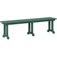 thumbnail image 1 of Outdoor Benches Weatherproof, All Weather Resistant Park Bench Poly Lumber Backless Garden Bench Seat for Entryway Front Porch, Dark Green, 1 of 7