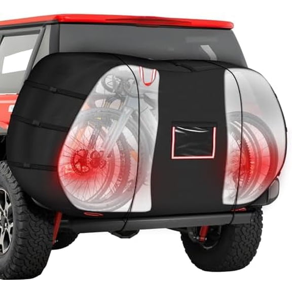 Outdoor Bike Cover for Transport on Rack 2/3 Bikes Covers on Rear Rack Waterproof Bicycle Rack Transport Covers for Bikes on Car Hitch Travel Storage$$Sport & Recreation Other