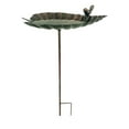 thumbnail image 1 of Outdoor Bird Bath Cast Iron Leaf-Shaped Water Bowl Statue Bird Bath Standing Metal Garden Decoration Balcony Yard For Patio Pole, 1 of 9