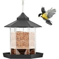 thumbnail image 1 of Outdoor Bird Feeder, Large Hanging Bird Feeder Garden Hexagon Rooftop Wild Bird Feeder Container Dispenser Nest Box Decor, 1 of 5