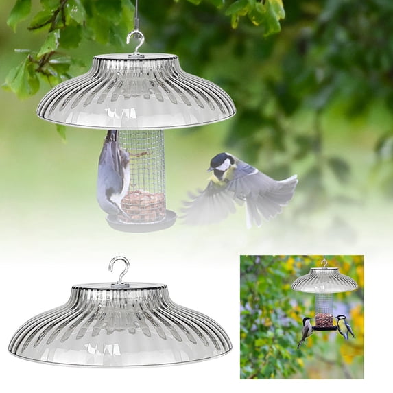 Outdoor Bird Feeder Protective Dome Cover Rainproof Guard for Sloped Gardens and Porch Yards