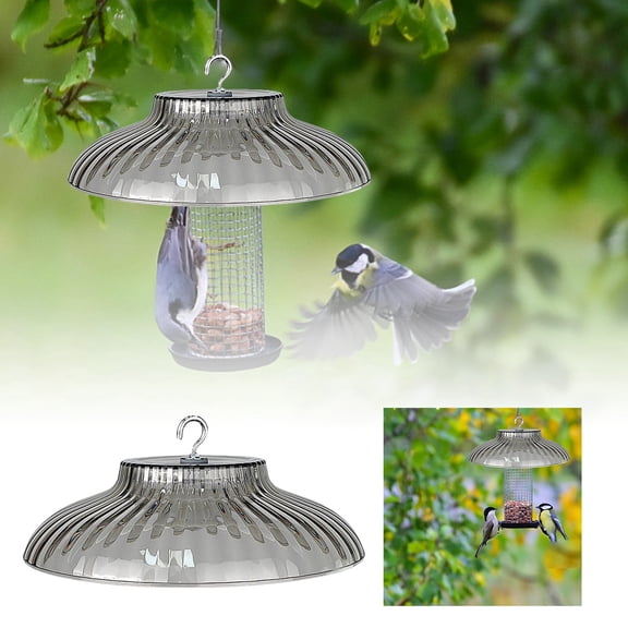 Outdoor Bird Feeder Protective Dome Cover Rainproof Guard for Sloped Gardens and Yard Porch