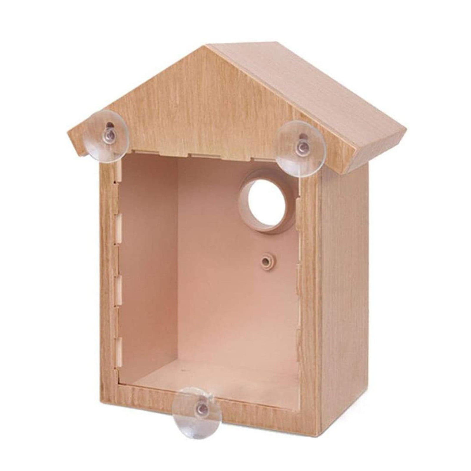 Outdoor Bird House Feeder with Suction Cups - Birdhouse with Clear Image Link for Garden, Patio, Balcony Bird Watching - Bird Nest Feeder for Wild Birds, Finch, Sparrow, Chickadee