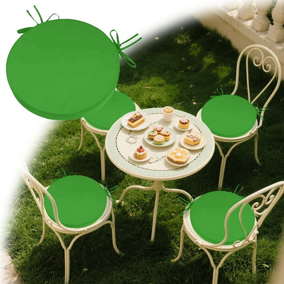Outdoor Bistro Chair Cushions-Round Waterproof Patio Seat Cushions with Removable&Machine Washable Cover,Fade-Resistant Garden Chair Pads for Dining Chairs,Indoor/Outdoor Furniture Accessories