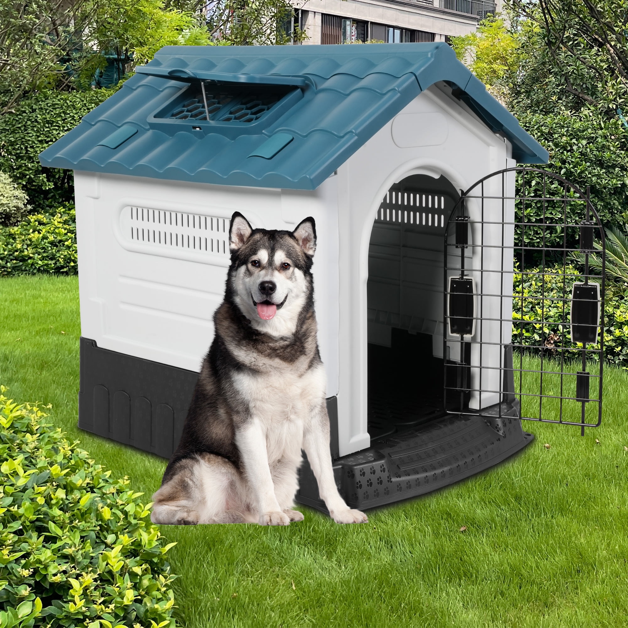 https://i5.walmartimages.com/seo/Outdoor-Blue-Sloped-Roof-Dog-House-Small-Medium-Dogs-46-4-H-Plastic-Puppy-Shelter-All-Weather-Pet-Elevated-Floor-Durable-House-Air-Vents_e02e67ac-a432-4a72-89a9-43e8d933710a.669811c4e0165df5aa20509e13229ea7.jpeg