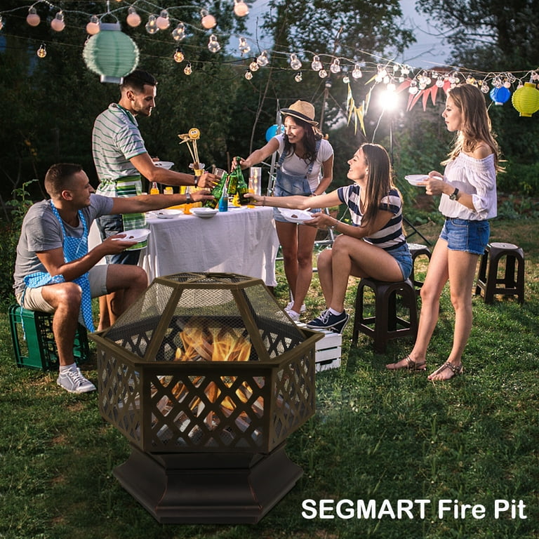 Outdoor Fire Pit, SEGMART 32 Outdoor Fire Pit, SEGMART 32