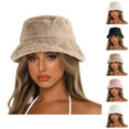 thumbnail image 1 of Outdoor Boonie Bucket Hat - Military Sun Protection Safari Hat Winter Thick Bucket Warm Hat Bucket Cap Basin Hat For Women Men Solid Color Style, 1 of 8