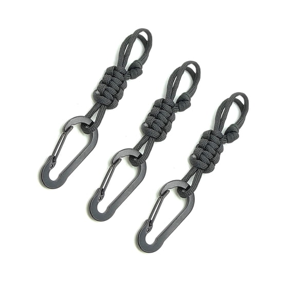 Outdoor Bottle Clip Lanyard for Trail and Camp Use, 14 cm Braided Carry Loop With Spring Carabiner for Small Items