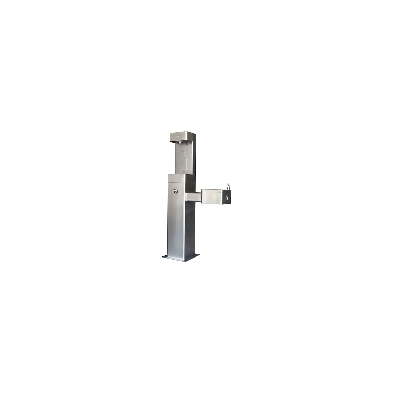 Outdoor Bottle Filling Station & Drinking Fountain, Stainless Steel