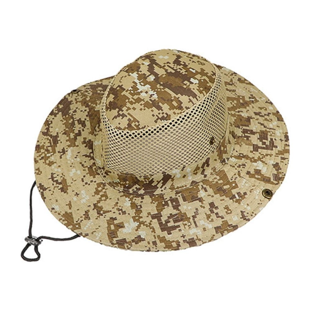 Outdoor Breathable Mesh Camouflage Bucket Hat Sun Protection Fishing ...