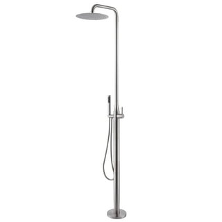CRO Bathroom Outdoor Shower Fixtures with Tub Spout, Exposed Shower Combo  Faucet Set with Adjustable Slide Bar, Stainless Steel 8 Inch Rainfall  Shower