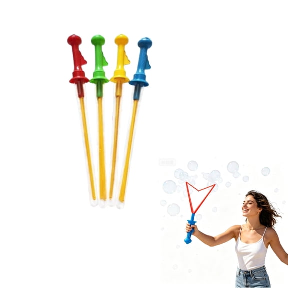 Outdoor Bubble Stick Fun Bubble Maker Wands for Parties Birthdays and Carnival Activities Safe Friendly Materials（1 Pack Random)