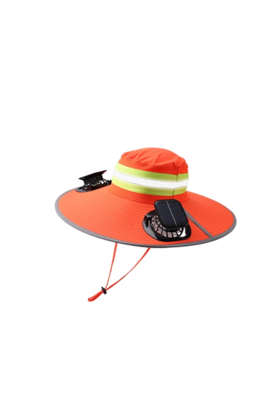 Outdoor Bucket Hat Fan with 2 Solar Fan Wide Brim Sun Hat, Father's Day Gifts for Dad Husband, Fishing Essentials for Men Women Camping Hiking Beach Gardening Outdoor