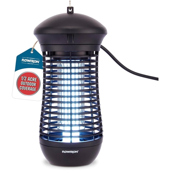 Outdoor Bug Zapper | 4000 Volt Electric Insect Killer with 1/2 Acre Coverage | Non-Clogging Shock Grid | Kills Mosquitoes Flies & Flying Insects | Patio Deck Yard Camping | ETL Certified