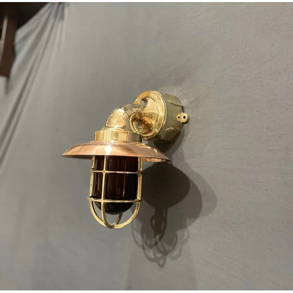 Outdoor Bulkhead Solid Brass Wall Light Sconce Fixture Junction